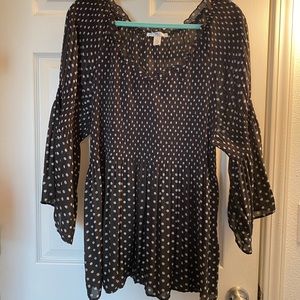 Black long sleeve blouse